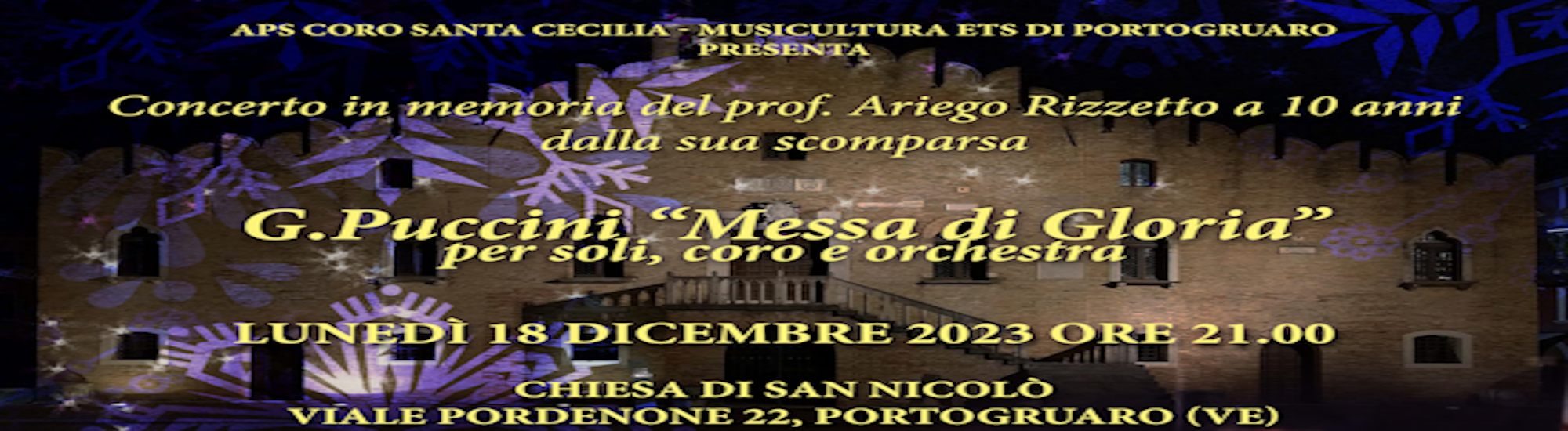 Immagine Concerto in memoria del Prof. Ariego Rizzetto
