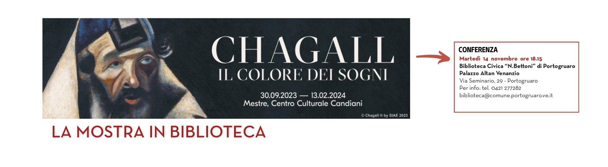 Immagine EVENTO RINVIATO - Chagall. Il colore dei sogni - conferenza